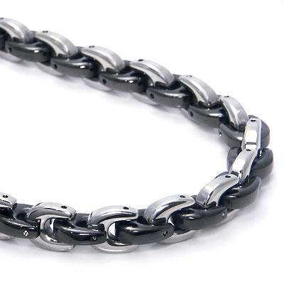 Black Stainless Steel Men's Necklace Chain