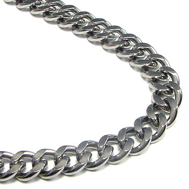 Titanium 10MM Curb Necklace Chain