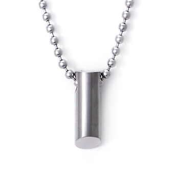 Titanium Piston Pendant w/ 2mm Bead Chain