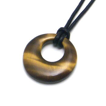 Tiger Eye Pendant w/ Rubber Cord