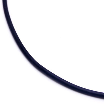 Black Rubber Necklace Cord w/ Silver Clasp