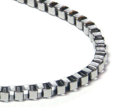 Stainless Steel Men's Box Link Necklace Chain