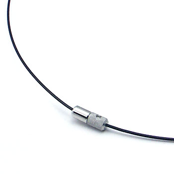 Manuel.Zed Black Stainless Steel Wire Necklace
