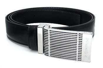Zoppini Stainless Steel Leather Belt