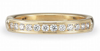 Benchmark 14K White or Yellow Gold Diamond Wedding Band 0.24 TCW