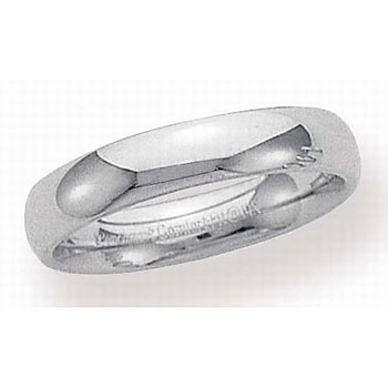 Benchmark 4MM 14K White Gold C/F Wedding Band