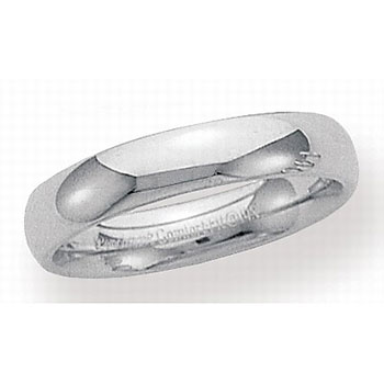 Benchmark 5MM 14K White Gold C/F Wedding Band