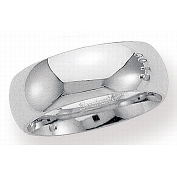 Benchmark 7MM 14K White Gold C/F Wedding Band