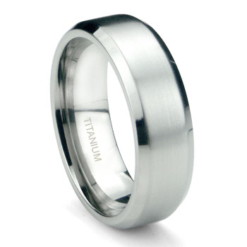 Best Quality Free Gift Box Titanium Enameled Flat 6mm Satin & Polished Band Best Quality Free Gift Box Titanium Enameled Flat 6mm Satin & Polished Band