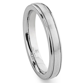 Cobalt XF Chrome 4MM Dome Newport Wedding Band Ring