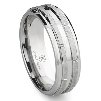 Cobalt XF Chrome 8MM Wedding Band Ring