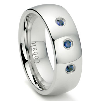 Cobalt blue hotsell wedding rings