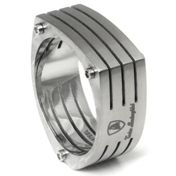 LAMBORGHINI Swirl Series Titanium Steel Ring