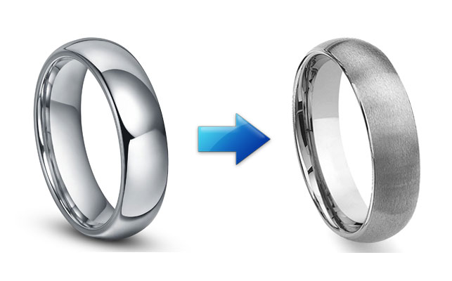 satin finish tungsten ring