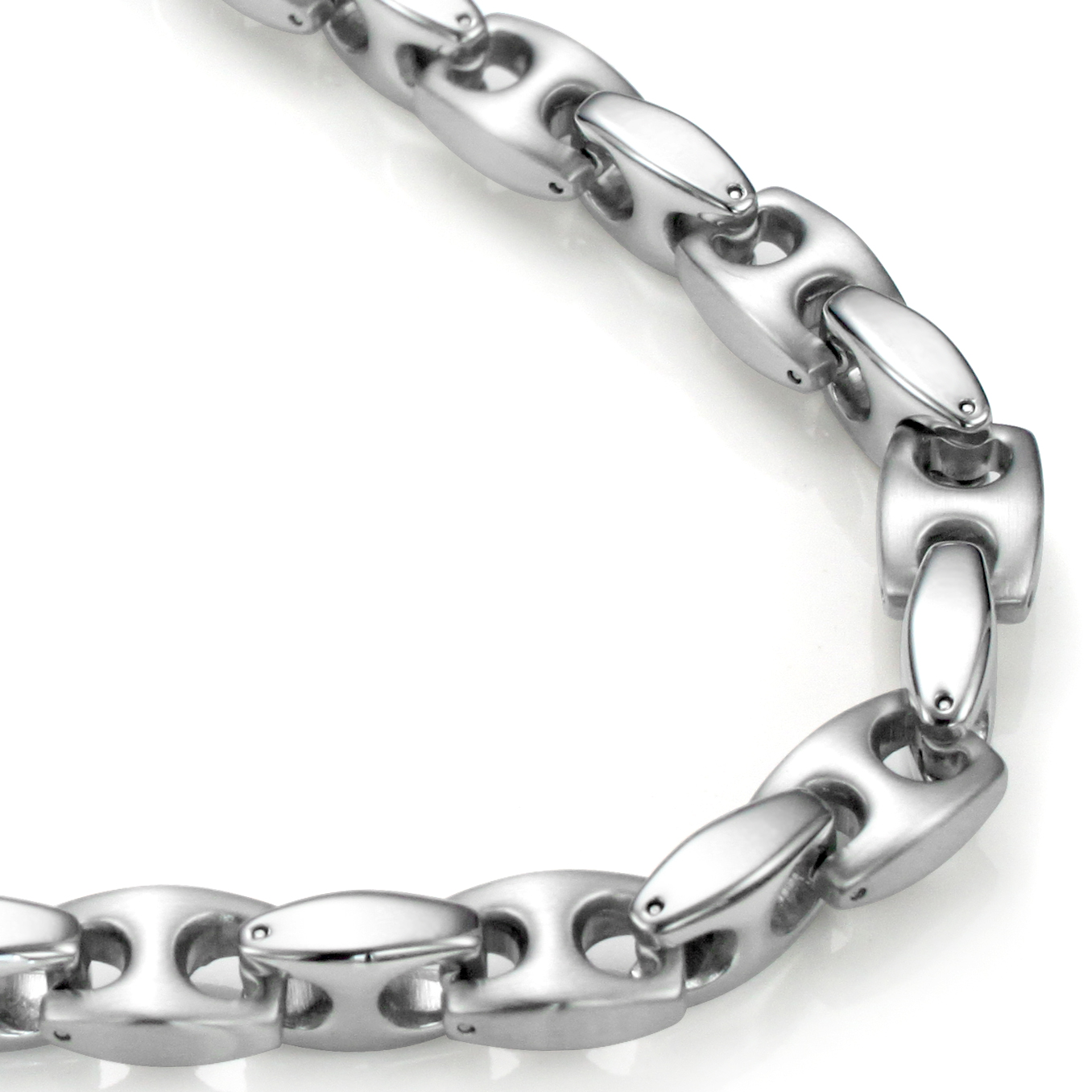 Trendsmax 316L Stainless Steel Cable Link Chain Set For Men – 9/10mm Width – Necklace & Bracelet – Silver, Nickel-Free