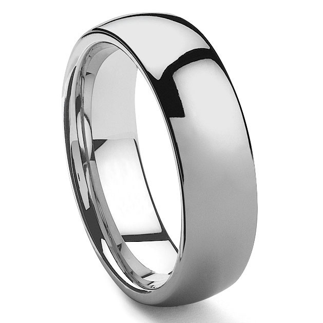 Hamon Tungsten Carbide Men's Plain Dome Wedding Band Sz 16