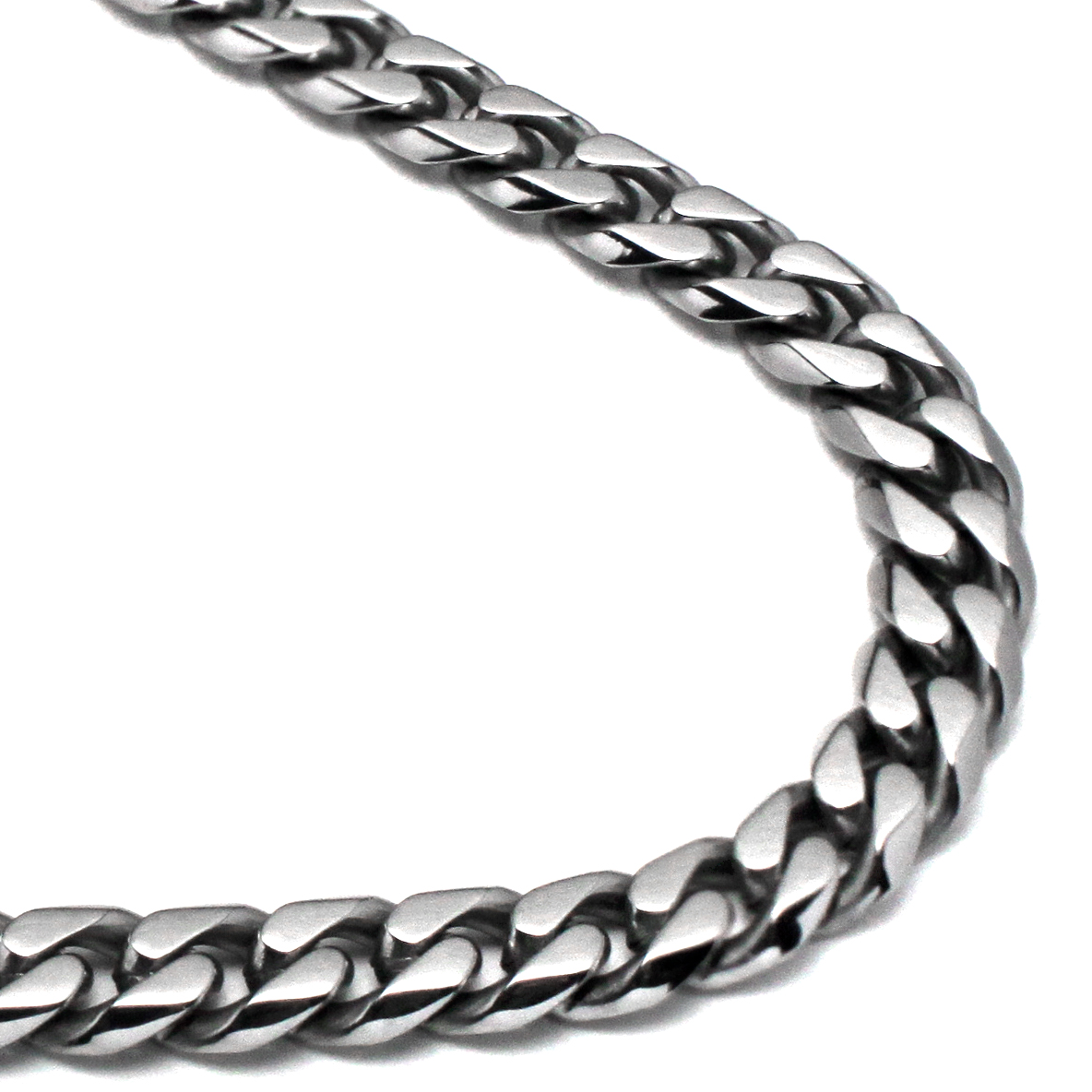 Italian Cut Titanium 10mm Curb Necklace Chain Sz 42