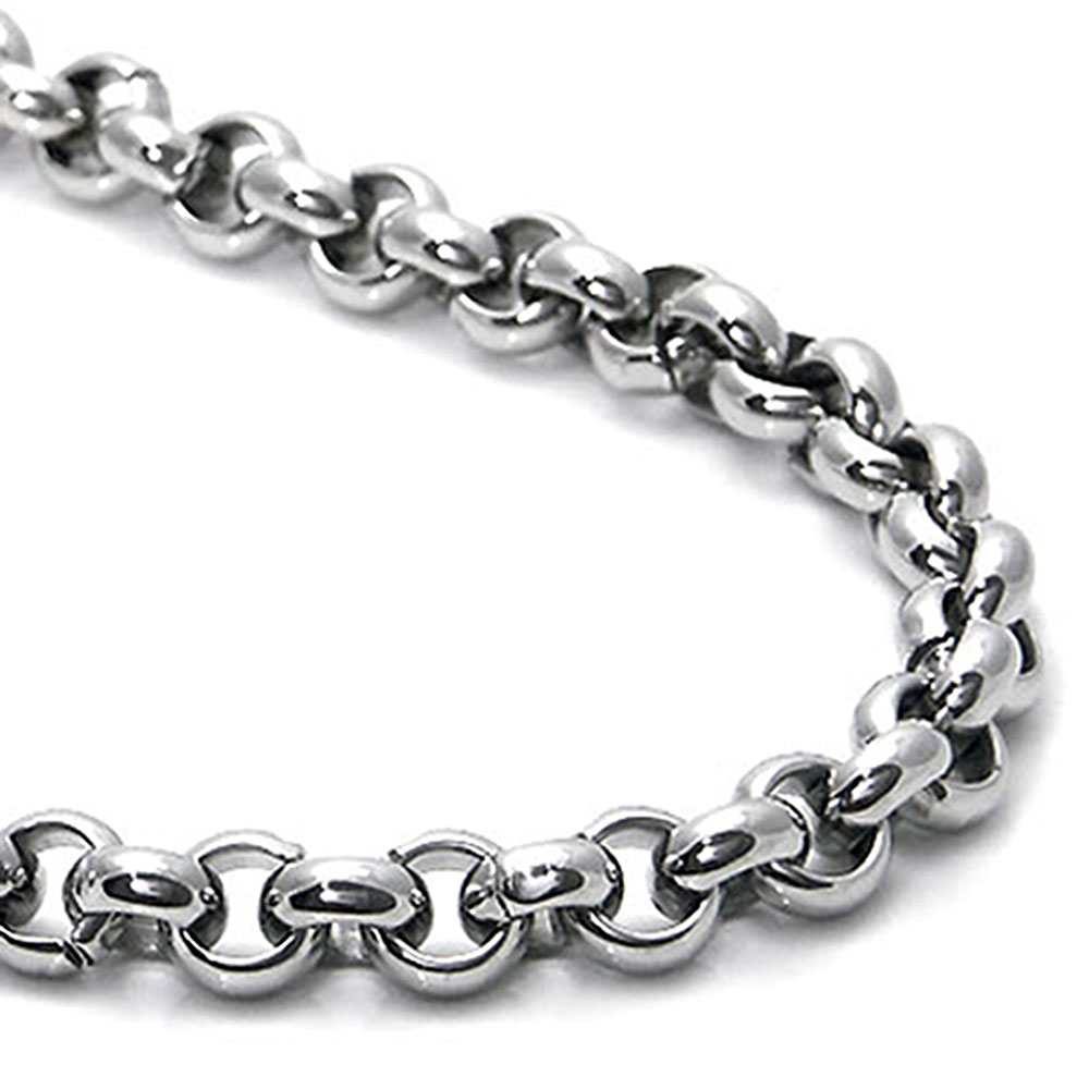 Titanium 6MM Rolo Men's Necklace Chain