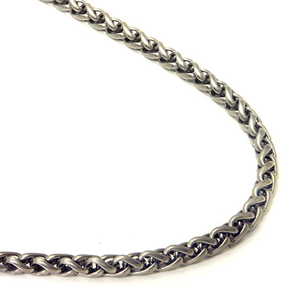 New Men's 316L Stainless Steel Necklace Wheat Chain Link Silver 3.0mm-6.0mm 
