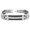 Men's Titanium Black Cable Link Bracelet w/ Screw Accents