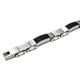 Stainless Steel Carbon Fiber Greek Key Men's Bracelet