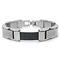 Stainless Steel Carbon Fiber Greek Key Men's Bracelet