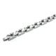 Stainless Steel Link Men's Bracelet w/ Two Tone Screw Accents