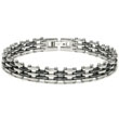 Stainless Steel Two Tone Bicycle Link Bracelet