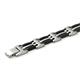 Stainless Steel 2+1 Black Resin Men's Bracelet