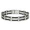 Stainless Steel 2+1 Black Resin Men's Bracelet