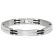 Stainless Steel Engravable Double ID Men's Bracelet