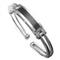Stainless Steel Carbon Fiber ID Cuff Bracelet