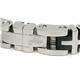 Stainless Steel Rubber Men's Bike Link Bracelet