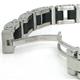 Stainless Steel Rubber Men's Bike Link Bracelet