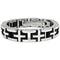 Stainless Steel Rubber Men's Bike Link Bracelet