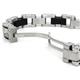 Stainless Steel Men's Bike Alternating Link Bracelet