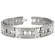 Titanium Stainless Steel Inlayed Men's Bracelet