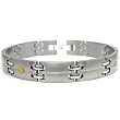 Titanium 18K Gold Inlayed Men's Bracelet