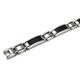 Stainless Steel 13MM Black Carbon Fiber Men's Bracelet