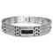 Stainless Steel Carbon Fiber Diamond Bracelet