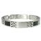 Stainless Steel Carbon Fiber Link Bracelet