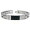 Stainless Steel Carbon Fiber Diamond ID Bracelet