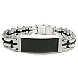 Stainless Steel Carbon Fiber ID Bracelet