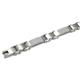 Stainless Steel Silver Carbon Fiber Men's Bracelet