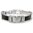 Stainless Steel Black Carbon Fiber Men's Bracelet