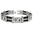 Men's Titanium Black Cable Link Bracelet