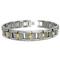 Titanium Gold Screw Accent Men's Bracelet