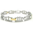 Nitrogen 14K Gold Stainless Steel Mens Bracelet