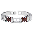 COLIBRI Stainless Steel Mother of Pearl & Wood Bracelet