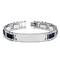 COLIBRI Stainless Steel Black Rubber ID Bracelet